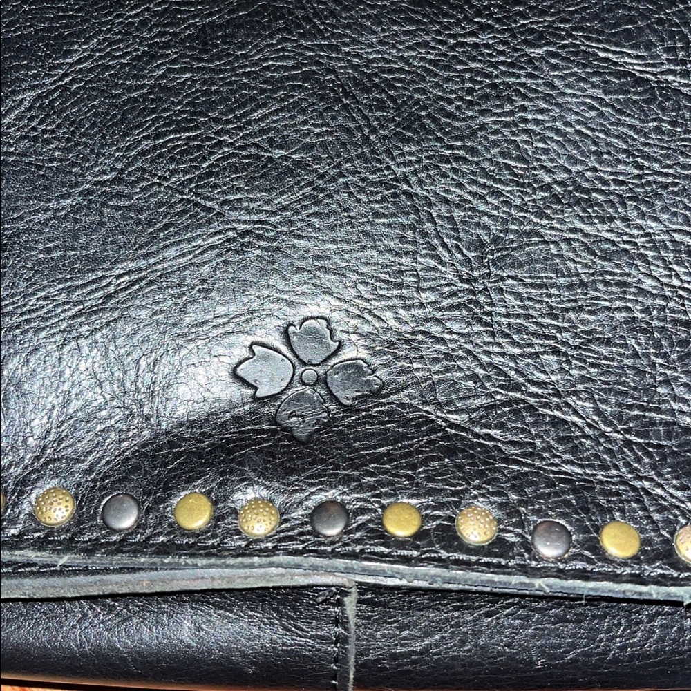 Patricia Nash Black leather Vitelli flap crossbody purse - Picture 9 of 11